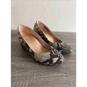 Vionic Snake Print Wedge Pumps Comfort Heels Orthotic Arch Support  Shoes 7.5W